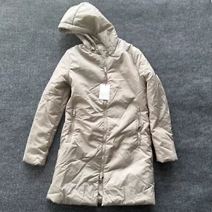 NWT $1108 BALLY Puffer Coat Women's 40 Beige Windproof Full Zip Winter Jacket - Picture 1 of 13
