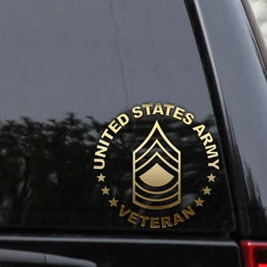 Army E-8 Master Sergeant Veteran Retired Vinyl Decal Sticker - Picture 1 of 4