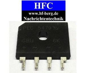 10 Stück GBU 6 K Brücken-Gleichrichter 800 V / 6 A (M3130-10) - Picture 1 of 14