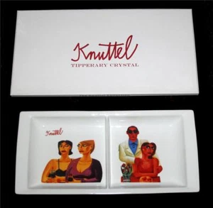GRAHAM KNUTTEL Terrace Waiting Game Divided Rectangle Heavy Tray Party Dish NIB - Picture 1 of 1