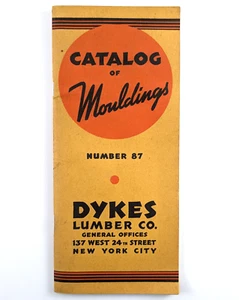 1936 Dykes Lumber Company Catalog Of Mouldings No 87 New York City Illustrated - Bild 1 von 13