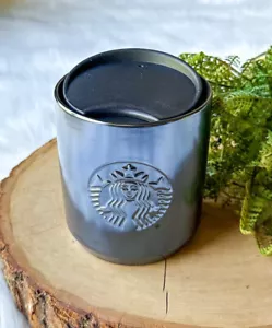 Starbucks 2020 Ceramic Iridescent Blue Coffee Tumbler Travel Mug Cup Lid 8oz - Picture 1 of 5
