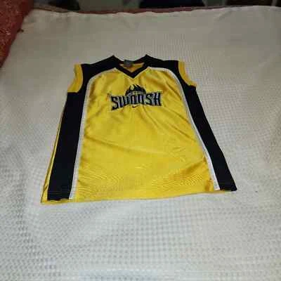 NIKE EUC молодежи размер M (10-12) SWOOSH спортивная коротким рукавом баскетбольная рубашка - Изображение 1 из 4