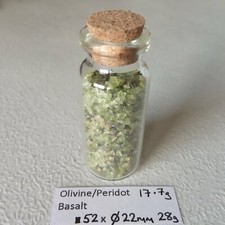 28g  bottle Rough Peridot Olivine Specimen 