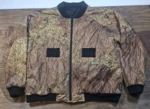 VTG Lewis&Clark Reversible Full Zip Mossy Oak Thinsulate Camo/Black Bomber Sz XL - Picture 1 of 18