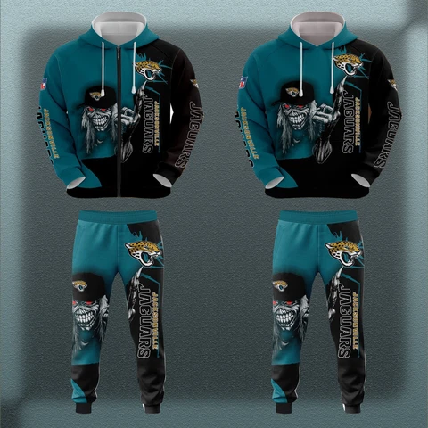 Jacksonville Jaguars Jogging Sweatsuit Hoodie Sweatshirt Sweatpants Activewear Cover