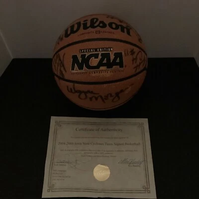 2004 2005 Iowa State Cyclones team signed basketball with COA. - Image 1 of 4