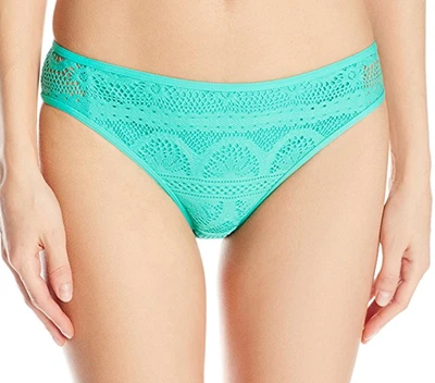 Parte inferior de bikini Kenneth Cole Reaction mediana Suns Out bollos espuma de mar encaje verde nuevo con etiquetas Foto 1 de 4
