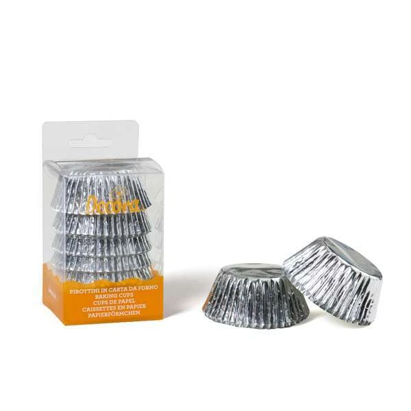 Pirottini Muffin Argento - Eleganza per le Tue Creazioni! Perfetti per Natale - Immagine 1 di 1