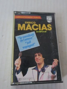 ENRICO MACIAS : OLYMPIA 80 -- CASSETTE AUDIO - AUDIO TAPE - Picture 1 of 3