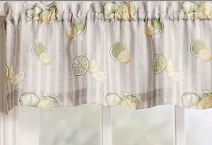 Valance Fruit Stripe Kitchen Curtain - Picture 1 of 2