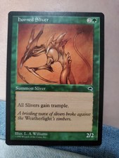 1x Horned Sliver - Tempest - English - NM - MTG