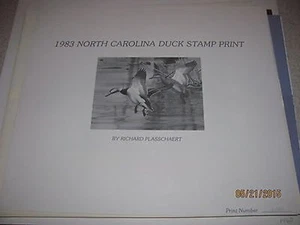 NC1 1983 North Carolina 1st of State Duck Print CAT $1065 OFFER #NC1AM96DSS - Bild 1 von 2