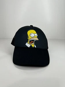 The Simpsons Homer cap hat trucker black mesh adjustable one size fits adult - Picture 1 of 6