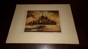 ESTAMPE - Le Mont Saint-Michel - Non Signée (T. Roux) - Picture 1 of 4