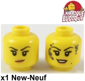 LEGO 1x Women's Dirt Mud Head Minifig Dirty Spot Smirk 3626cpb2147 - Picture 1 of 1