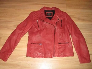 Street One Lederjacke Finley Größe 40 in rot, gebraucht, Bikerstil - Bild 1 von 2