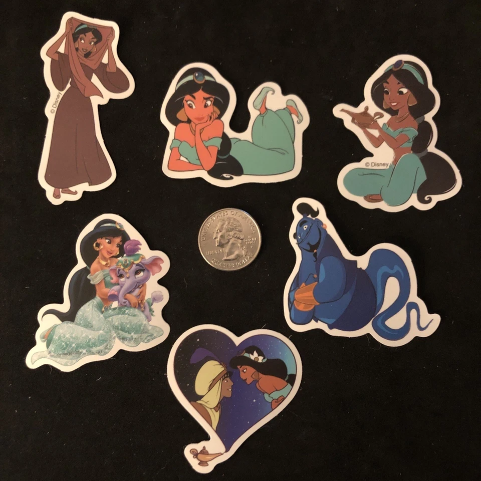 Pegatinas Disney - Disney Aladdin / Jazmín Lote de 6 pegatinas. Foto 1 de 1