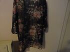 OPEN KIMONO/CARDIGAN NAVY FLORAL POLYESTER/SPANDEX SIZE 3XL NEW IN PACKAGE