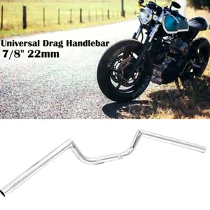 7/8" 22mm Motorcycle Handlebars Rising Drag Handle Bar For Cafe Racer Harley - Picture 1 of 9