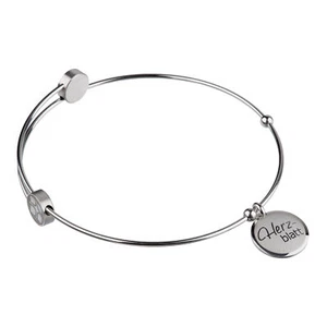 Ernstes Design Armreif Edelstahl A356 Herzblatt Armband - Bild 1 von 11