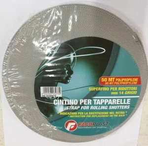 CINTINO x TAPPARELLE PLP STRETTO 14mm MT 50 CORDA FINESTRA CINGHIA FETTUCCIA - Foto 1 di 2