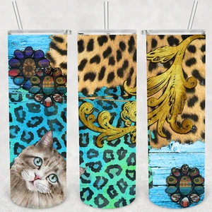 CAT TUMBLER 3- Includes One 20oz Metal Insulated Tumbler, Lid & Straw - Picture 1 of 3