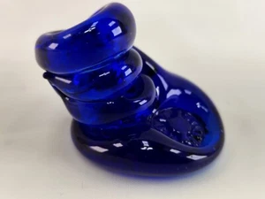 Cobolt Blue Hand Blown Art Glass Rope Style - Picture 1 of 8