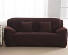 4 Seat Sofa Cover Solid Color Elastic Sofa Slipcovers Furniture Protector Couch