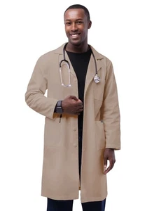 Adar Unisex Doctor Nurse Scrub Uniform Lapel Collar Inner Pockets Lab Coat - 39" - Picture 1 of 98