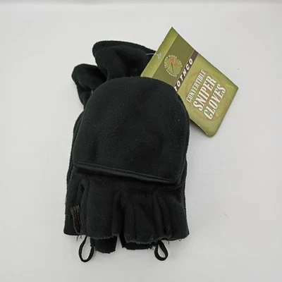 Rothco Convertible Sniper Gloves Fingerless Mittens Black NWT Size M - Image 1 of 4