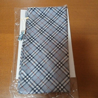Burberry Silk Stole Rectangular Fringed 135×35cm Blue - Image 1 of 4