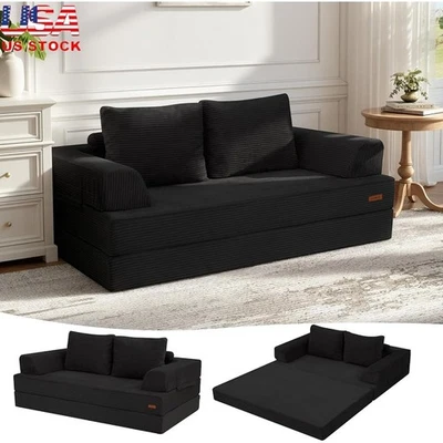 Sofá cama convertible multimodo Loveseat ergonómico cómodo fácil de cuidar Foto 1 de 4
