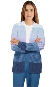 Alfred Dunner Women's Plus-Size Ombre Pointelle Lightweight Cardigan Size 1X New - Picture 1 of 10