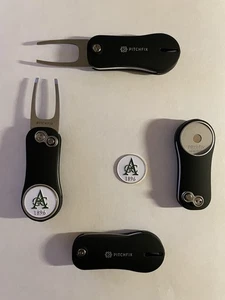 (1) Pitchfix Golf Switchblade Divot Tool & Aronimink Golf Club 1" Golf Marker - Picture 1 of 2