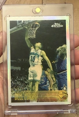 1996-97 Topps Chrome Dell Curry #168 Refractor 💎 Charlotte Hornets - Image 1 of 2