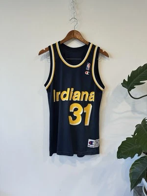 Camiseta deportiva de baloncesto vintage de Reggie Miller Indiana Pacers autógrafo de Dale Davis 36 Foto 1 de 4
