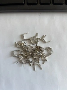 150 Chrome Bowtie Clips Connectors for Fastening Crystals, Chains, Chandelier - Picture 1 of 6