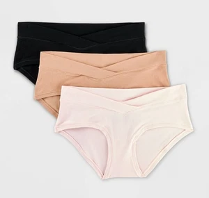 Auden Biancheria Intima Donna Premaman 3pz Misto Cotone Sotto la Pancia Hipster, M - Foto 1 di 9