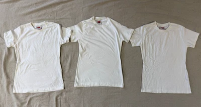 Lot of 3 NIKE TEAM Plain White T-Shirt MEDIUM Blank Vintage 90s y2k NOS Shirt - Image 1 of 4