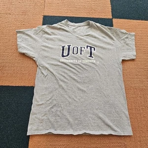 University Of Toronto Adult T-Shirt Large Gray Graphic Short Sleeve Crew x2b - Picture 1 of 6
