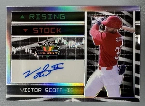 2024 Leaf Valiant Victor Scott II Auto 1/4 Rising Stock #VRS-VS1 Cardinals - Picture 1 of 3
