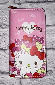 Sanrio Hello Kitty Geldbörse mit umlaufendem Reißverschluss 8" x 4" - Bild 1 von 6