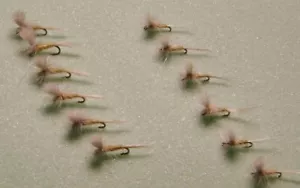 1 Dozen PARACHUTE SULPHUR DUN dry flies size 12-14-16-18 - Picture 1 of 1