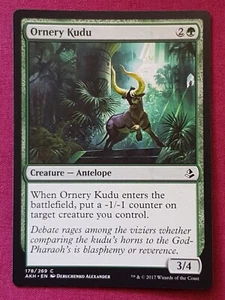 Magic The Gathering AMONKHET ORNERY KUDU green card MTG - Bild 1 von 2
