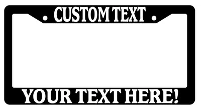 Черная рамка для номерного знака с надписью на заказ автоматическая персонализация ваших высказываний - Изображение 1 из 2