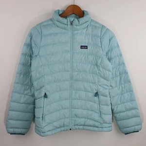 Patagonia Down Sweater Full Zip Quilted Puffer Jacket Girls Kid Youth XL 14 Coat - Picture 1 of 9