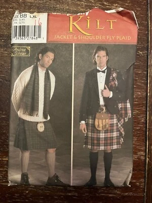Simplicity 5029 UNCUT Sewing Pattern, Men's Kilt & Jacket, Size BB (L,XL) - Image 1 of 2