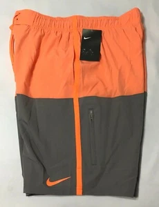Nike 9” Volley Men’s Swim Shorts Orange / Gray NESS 8433  M  L NWT  - Picture 1 of 6