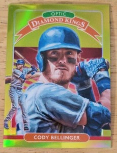 2020 Donruss Optic Lime Green Prizm Diamond Kings #3 Cody Bellinger Dodgers